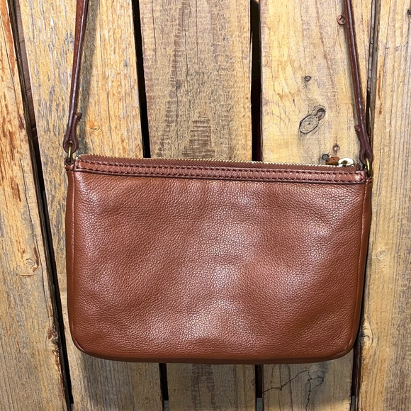 Fossil Brown Leather Shoulder Bag - Picture 6 of 7